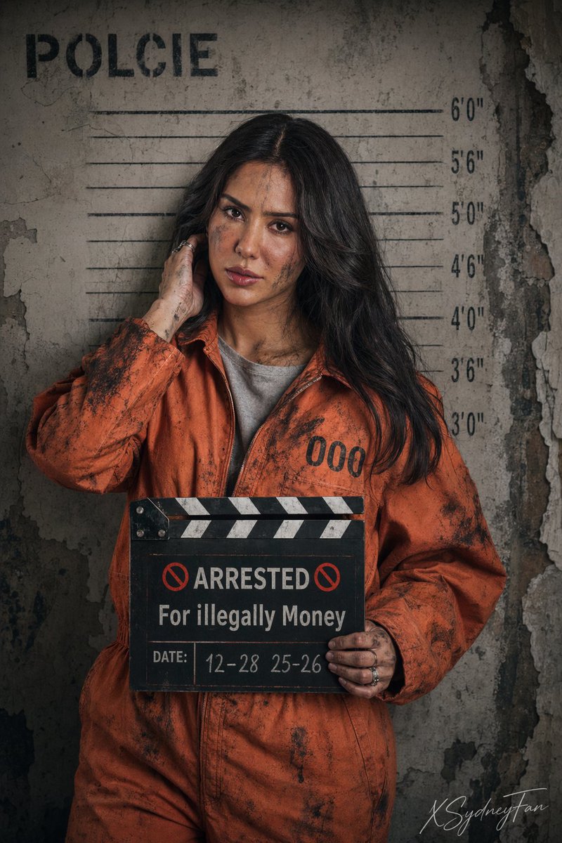 Realistic Female Prisoner Mugshot Prompt | Orange Jumpsuit