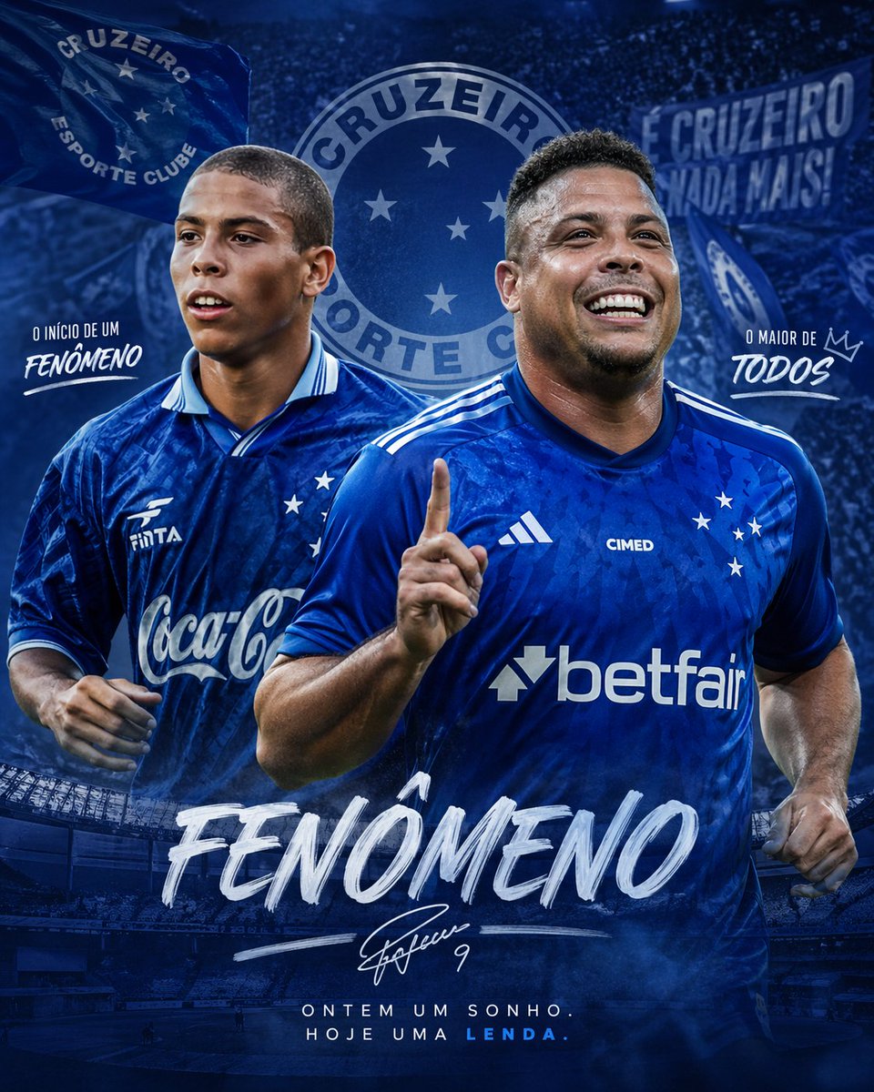 FENÔMENO: Royal Blue Cruzeiro Tribute Poster — Sora 2 Prompt