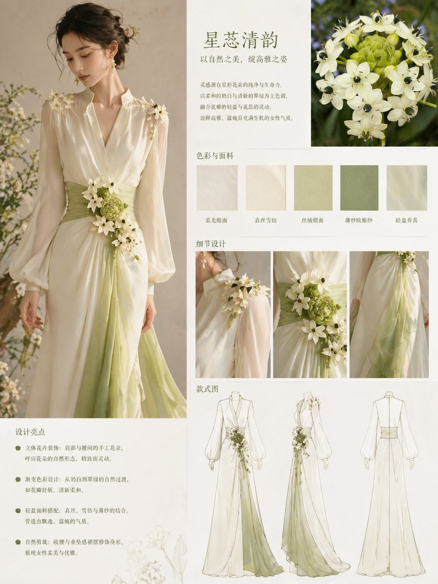 Floral Fashion Design: Elegant Style — Sora 2 Prompt