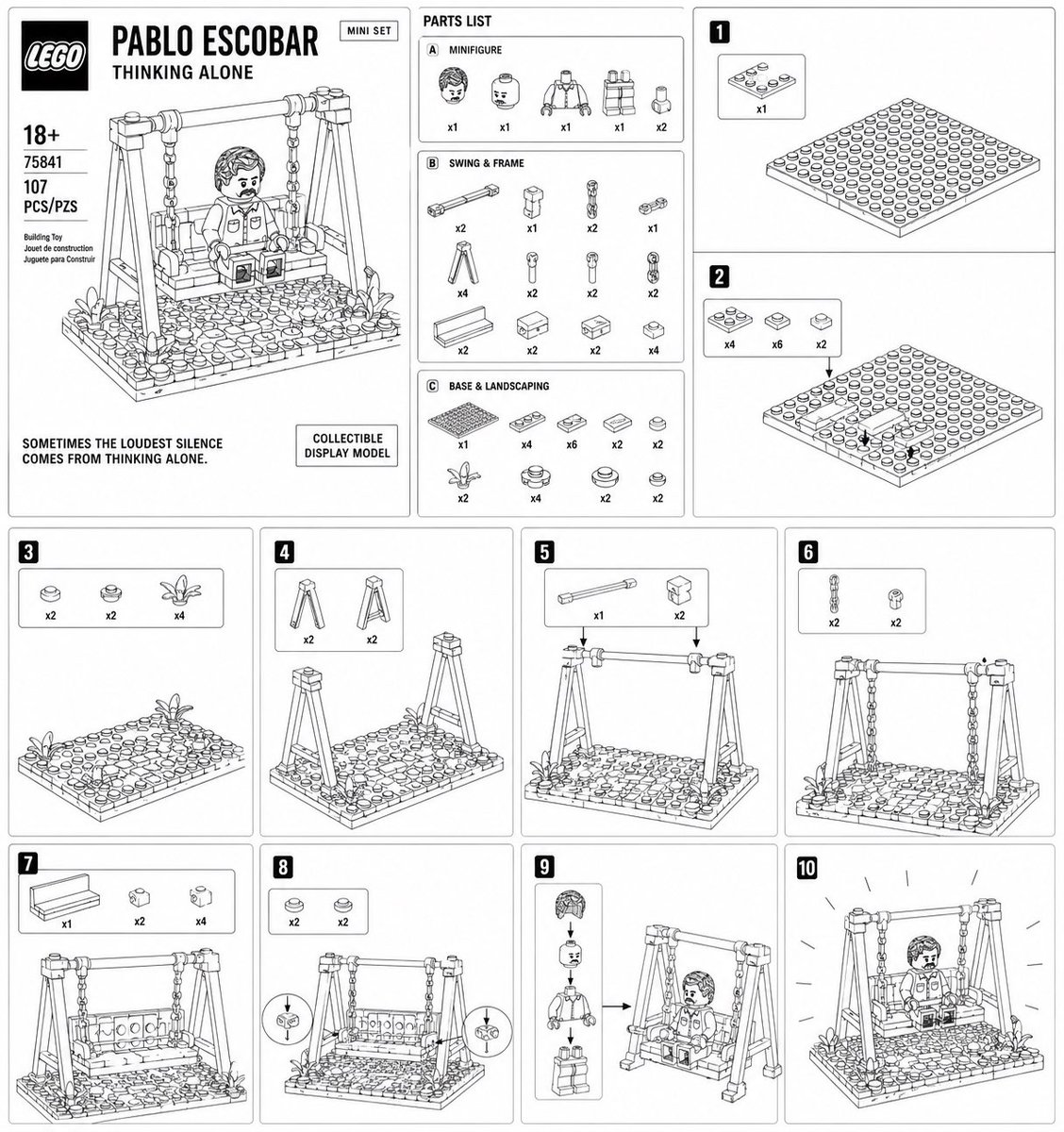LEGO Style Instruction Poster & Box Art Prompt — Sora 2