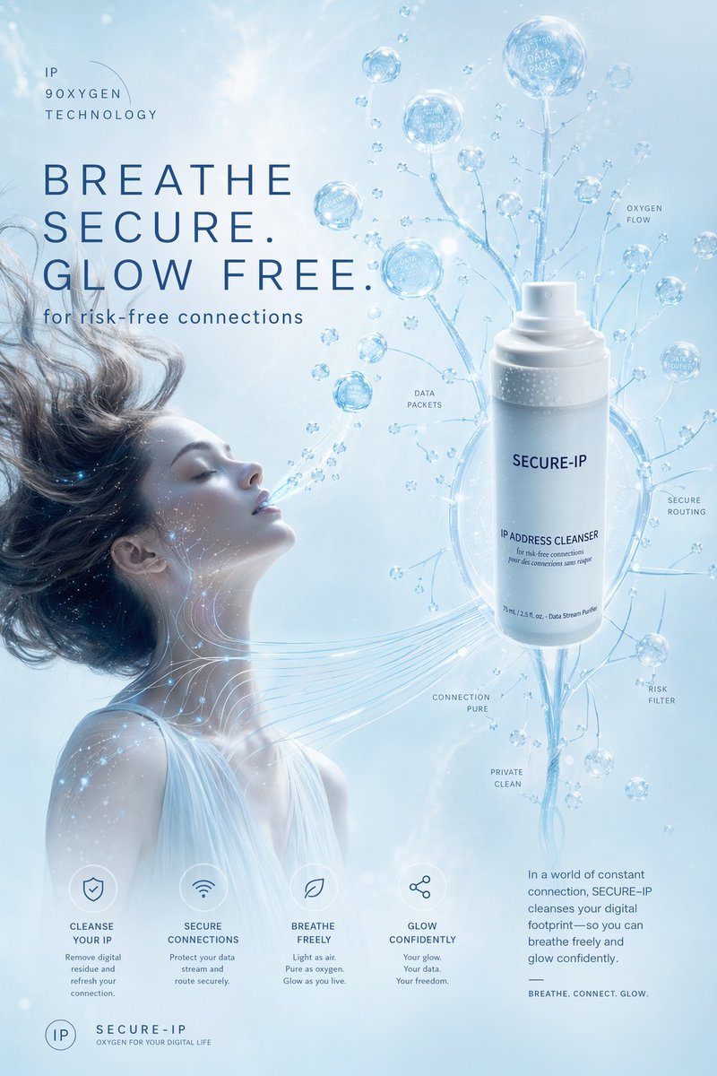 Futuristic SECURE-IP Ad Poster — Sora 2 Prompt