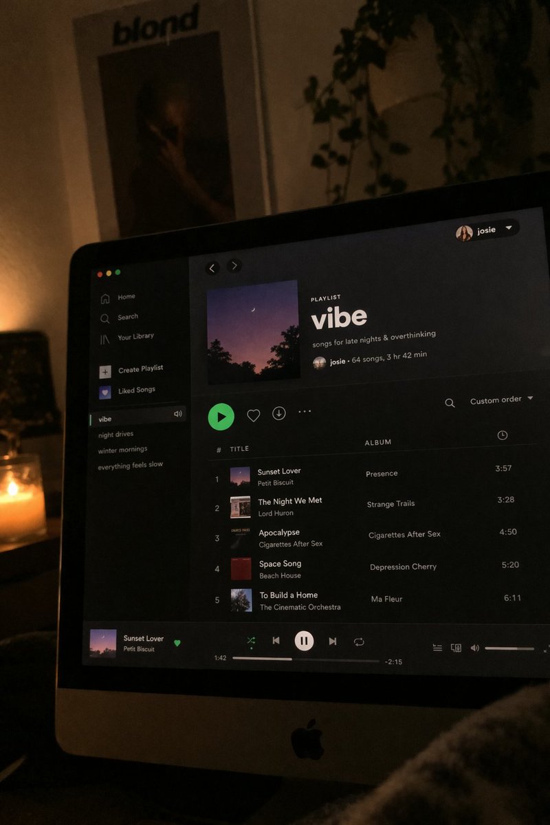 Realistic Nighttime Spotify Playlist — Sora 2 Prompt