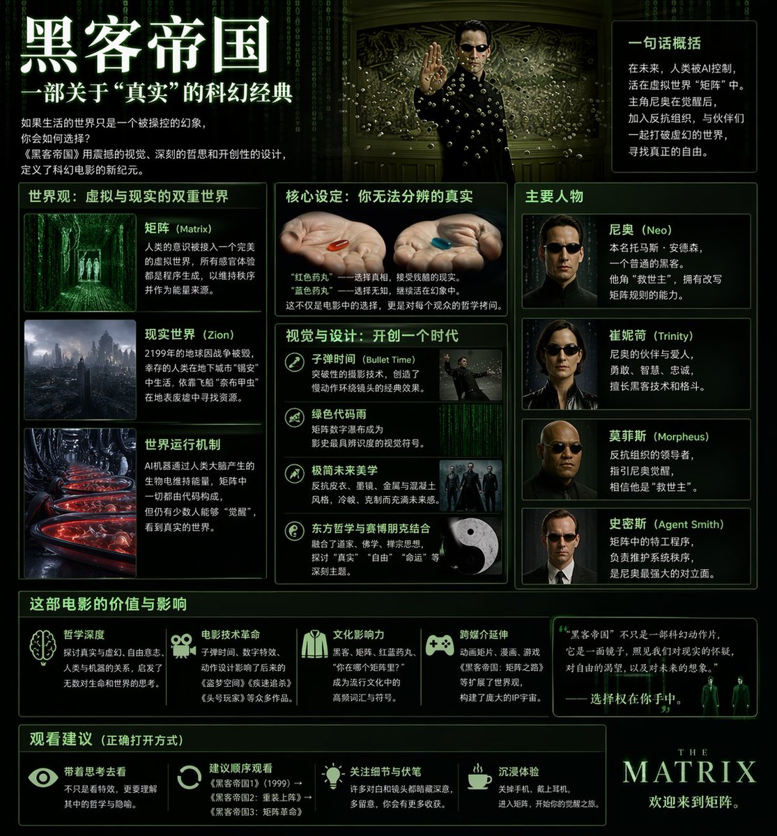 Matrix Cyberpunk Infographic — Sora 2 Prompt