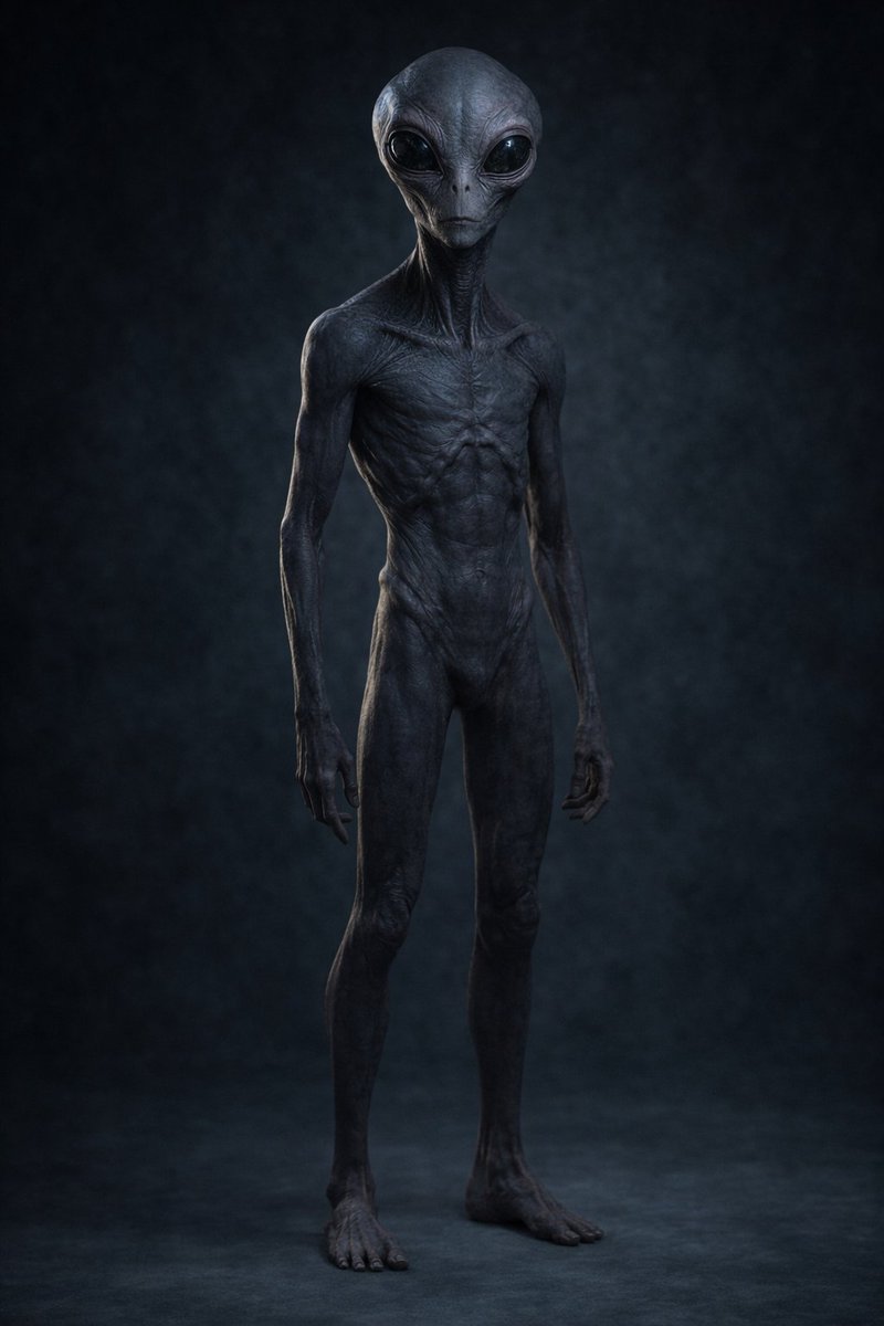 Full-Body Hyperrealistic Alien Portrait — Sora 2 Prompt