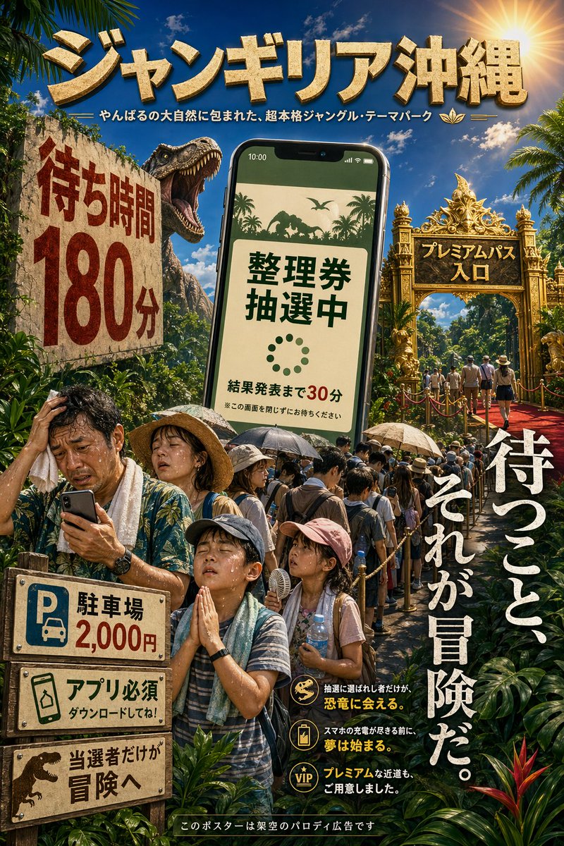 Cinematic Japanese Jungle Parody Poster Prompt