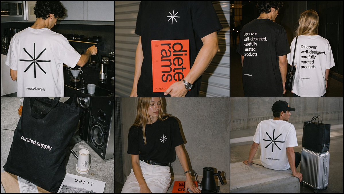 Minimalist Streetwear Merch Collage — 6-Grid Editorial Prompt