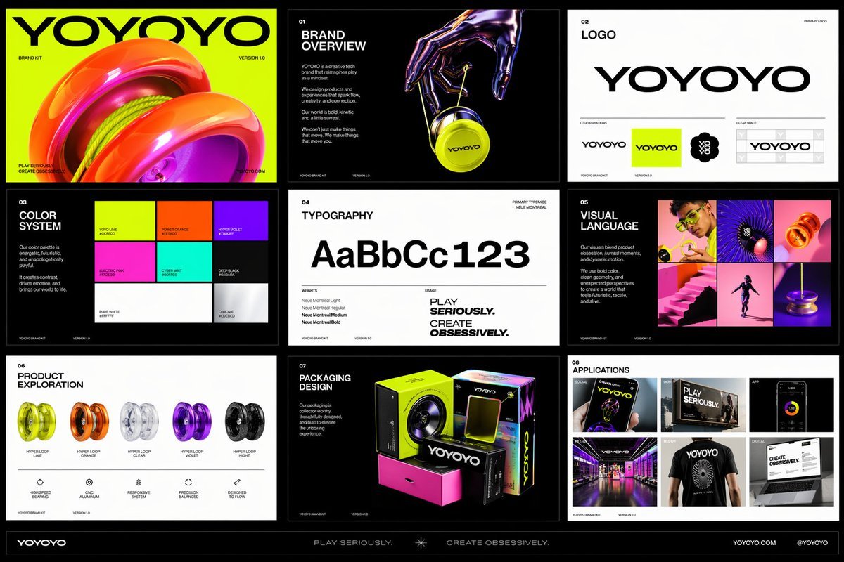 Neon Yo-Yo Brand Manual — Sora 2 AI Prompt
