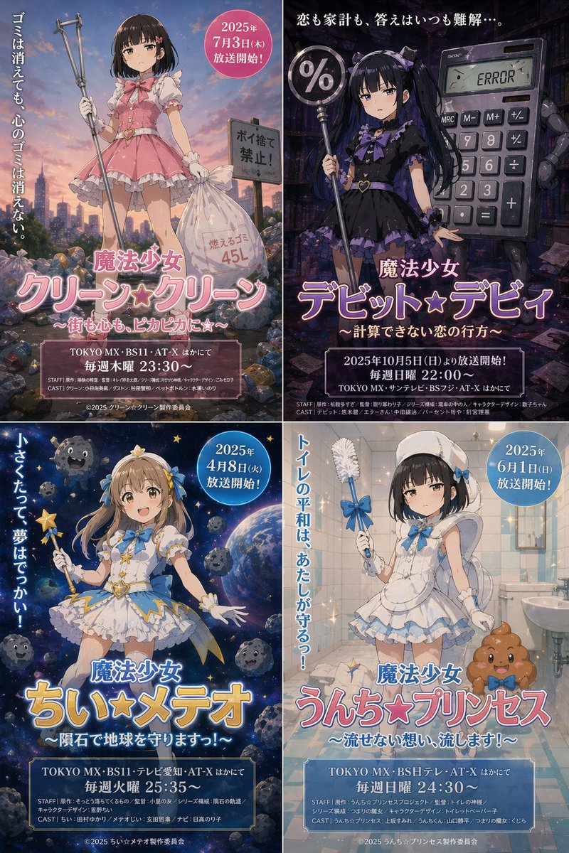 Surreal Magical Girl Anime Poster Prompt — Sora 2 AI