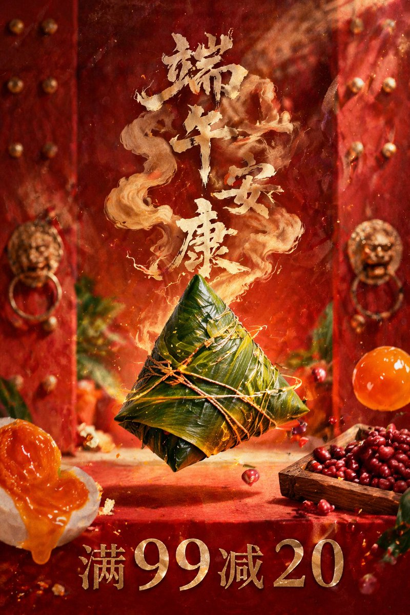 Dragon Boat Festival Magic Food Poster — Sora 2 Prompt