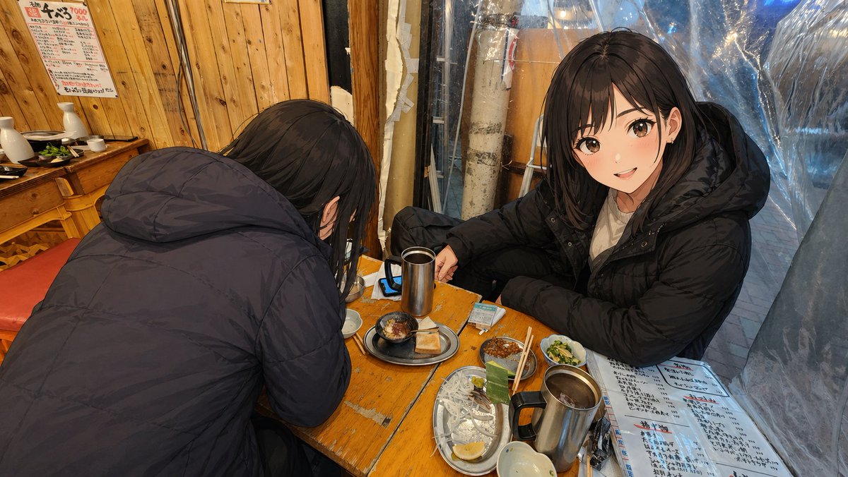 Anime Characters in Real Izakaya — Sora 2 Prompt