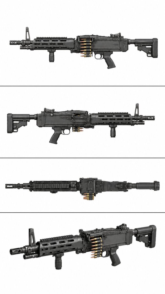 Belt-Fed LMG Reference Sheet — Sora 2 Prompt