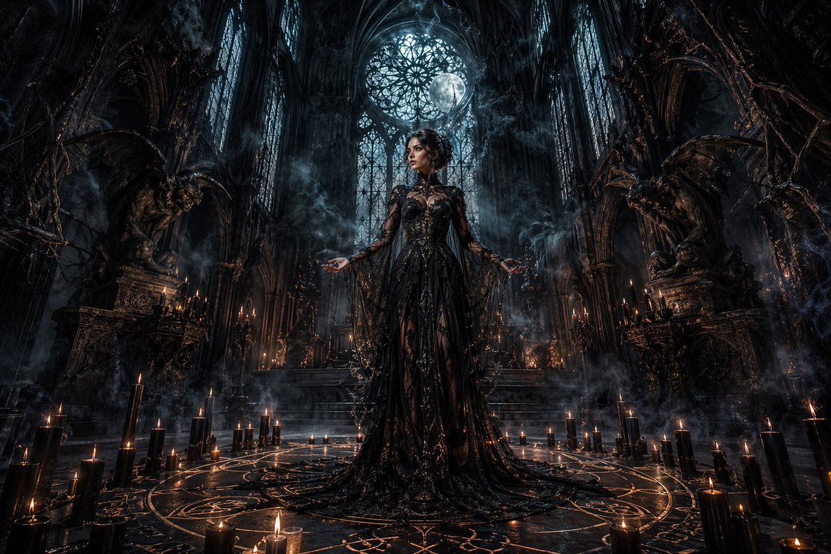 Dark Gothic Ritual: Cinematic Fantasy Scene — Sora 2 Prompt