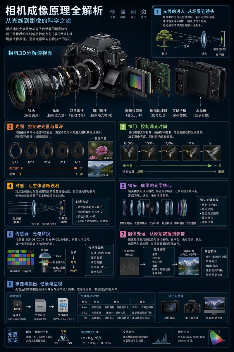 Camera 3D Exploded View Infographic — Sora 2 Prompt