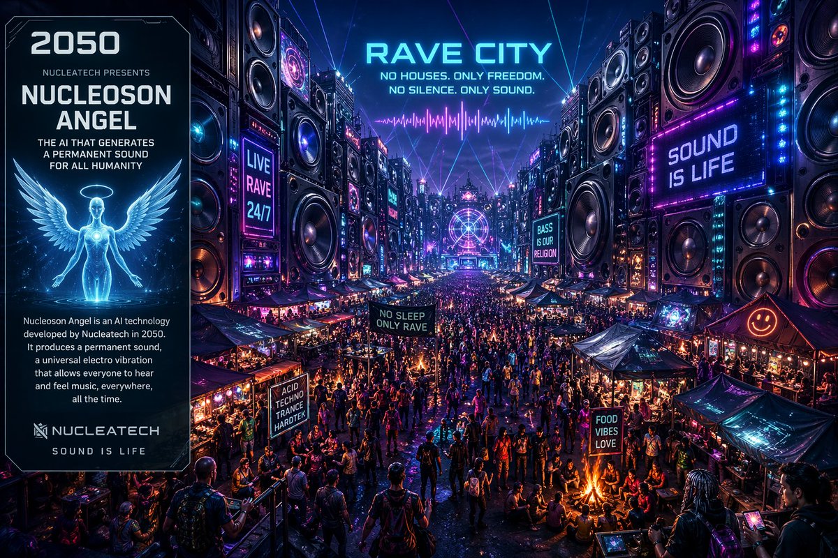 Futuristic Cyberpunk Music Market — Sora 2 Prompt