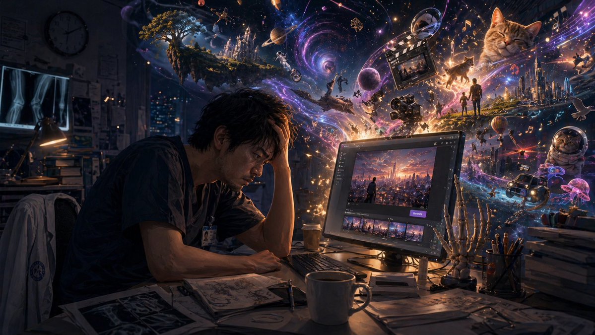 Surreal Creative Overload — Cinematic Sora 2 Prompt