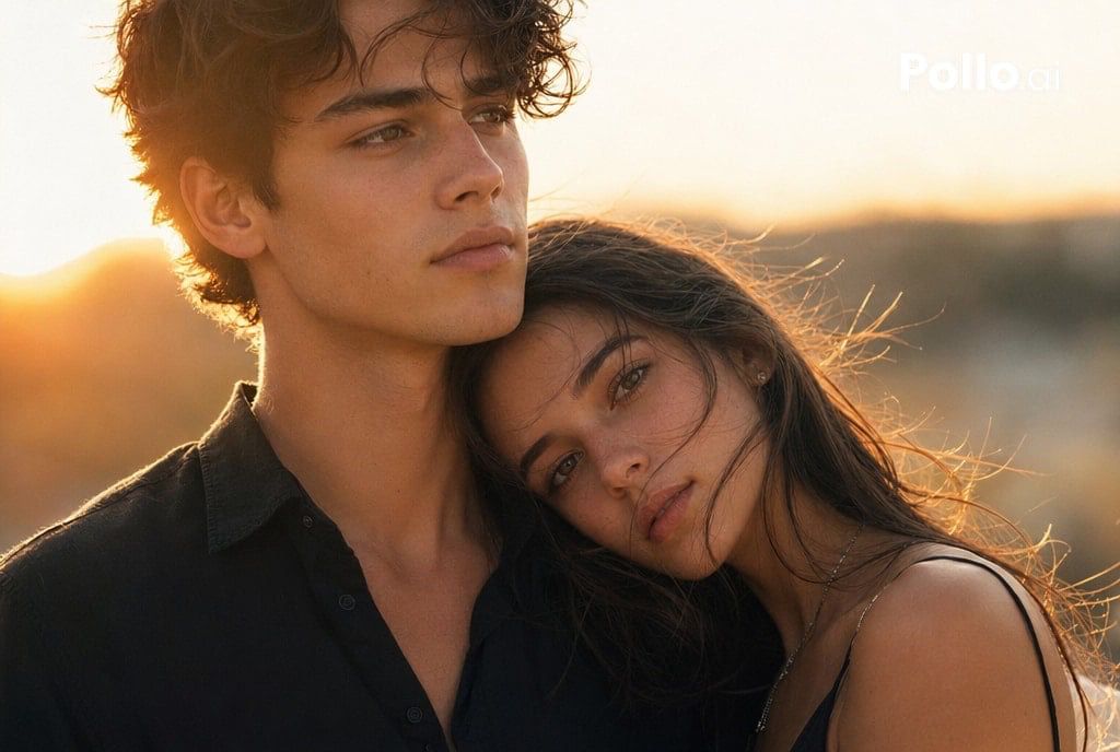 Golden Hour Couple Portrait Prompt — Cinematic Close-Up