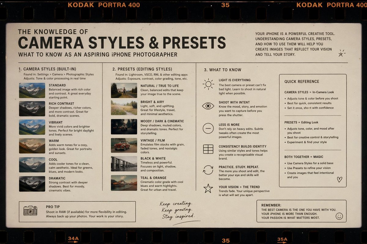 iPhone Photography Styles: 35mm Film Guide — Sora 2 Prompt