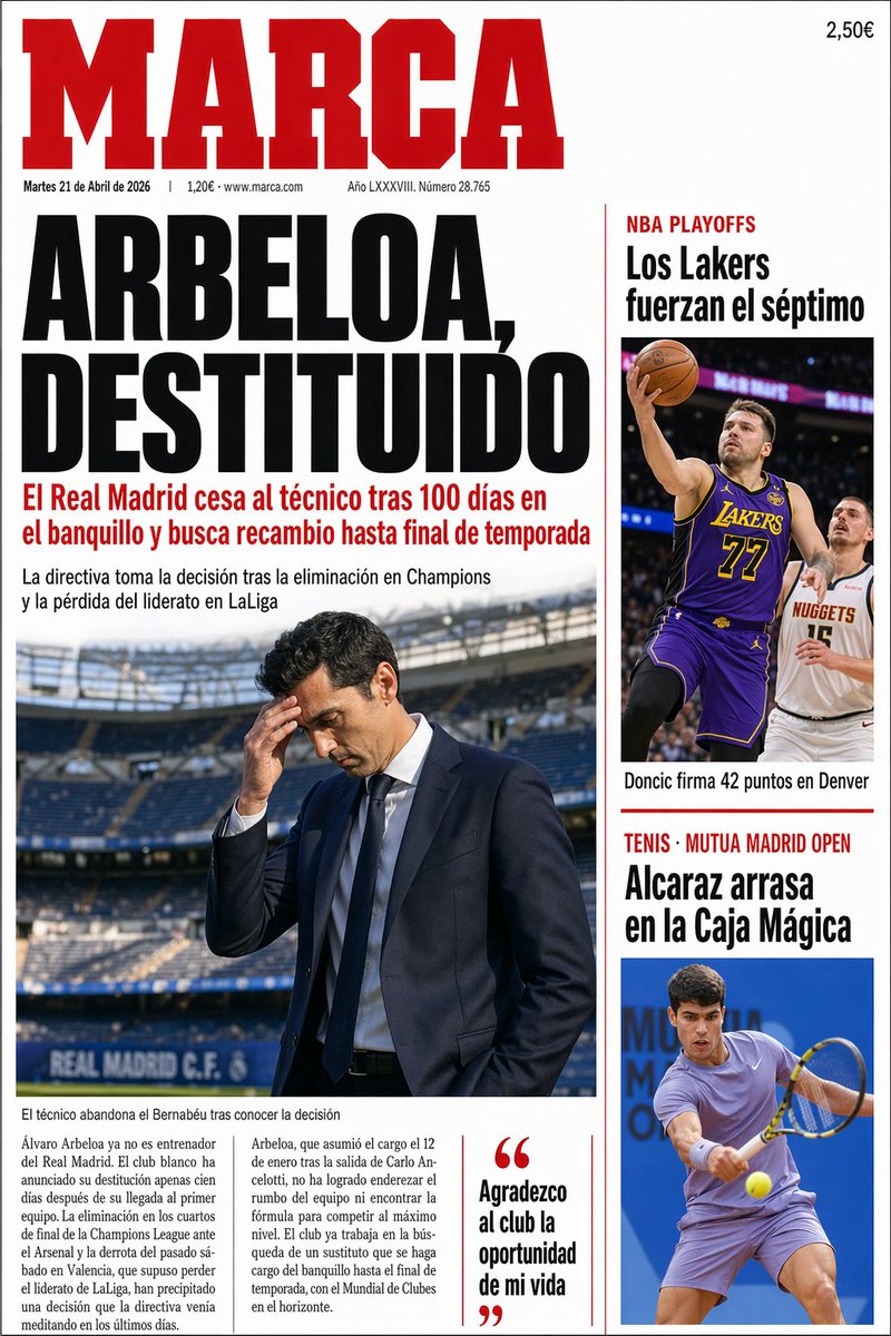 Realistic MARCA-Style Newspaper Front Page — Sora 2 Prompt
