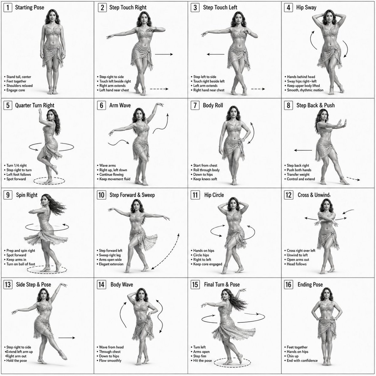 3D Dance Choreography Grid — Sora 2 Prompt
