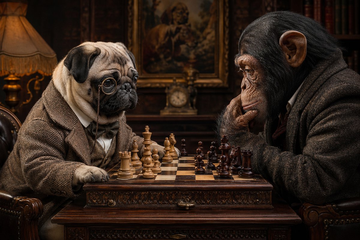 Victorian Animal Chess Duel — Sora 2 Prompt