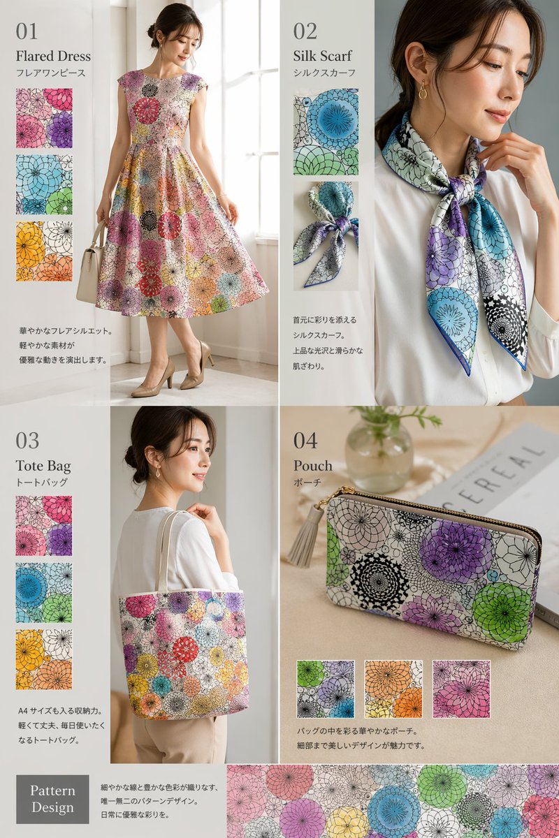 Fashion Catalog with Mandala Pattern — Sora 2 Prompt