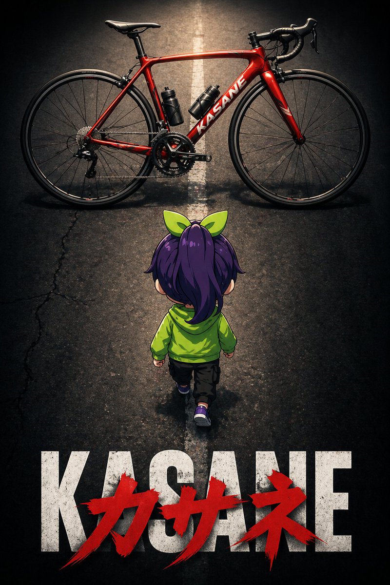 Dramatic Q-Character Bike Poster — Sora 2 Prompt