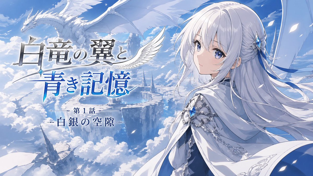 Anime Fantasy Key Visual with White Dragon — Sora 2 Prompt
