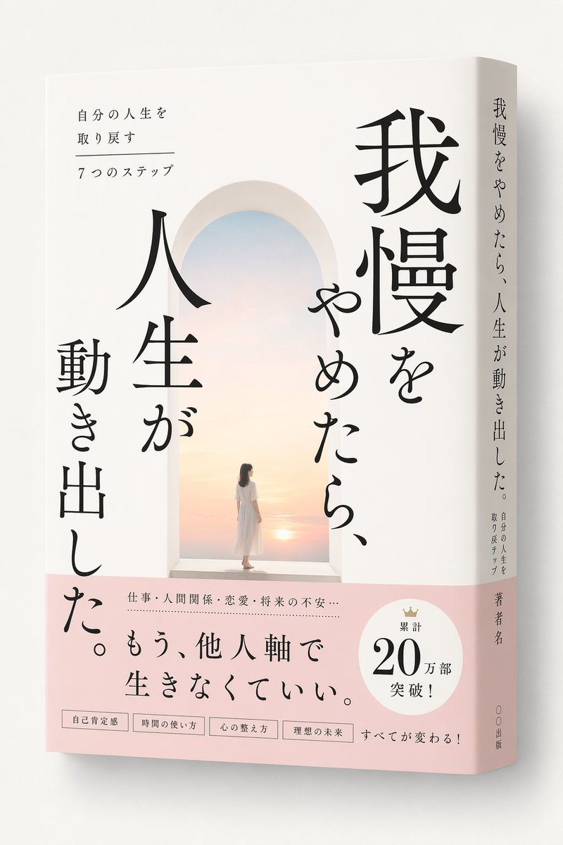 Japanese Self-Help Book Mockup — 3D Realistic Sora 2 Prompt
