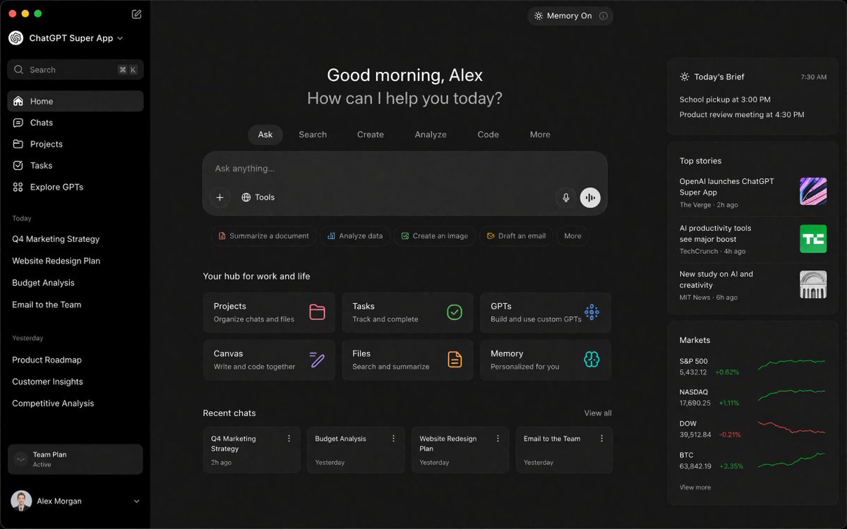 ChatGPT Super App Screenshot Generator — AI Prompt