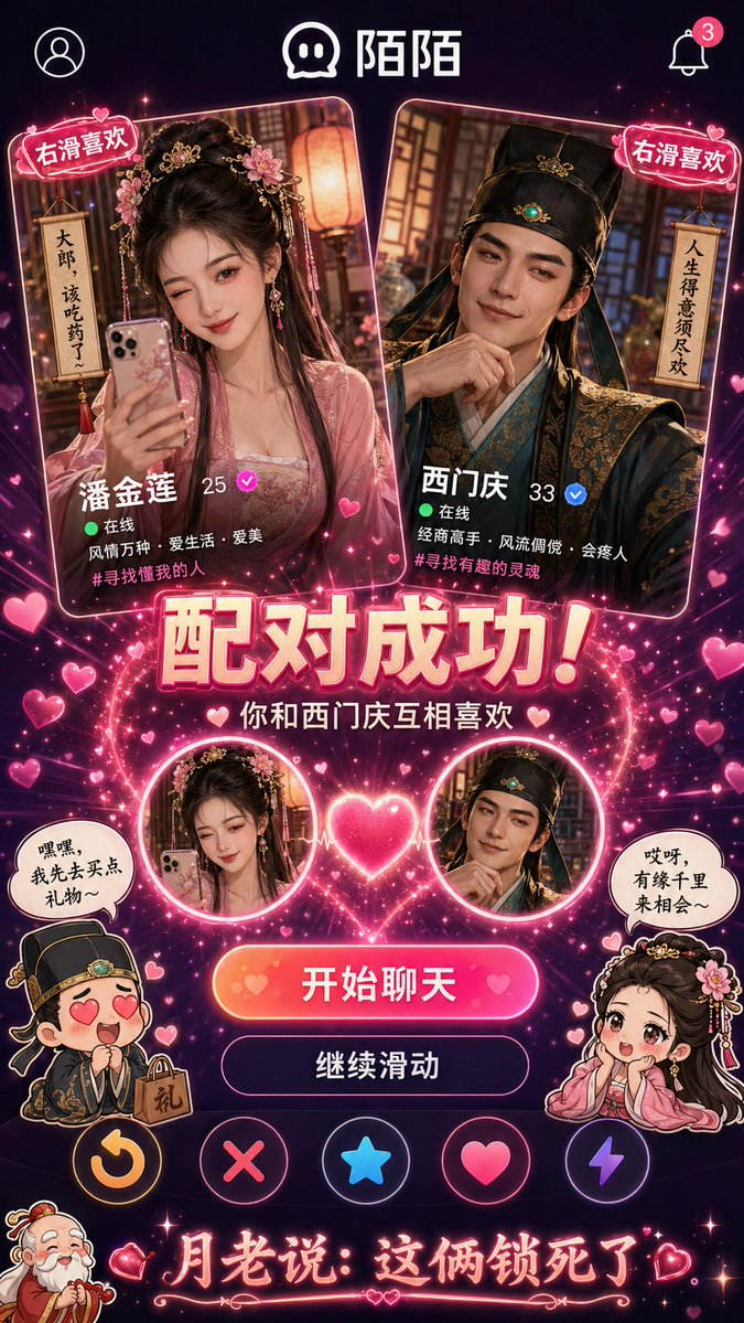 Historical Figures Meet on Momo — Dating App Match Prompt