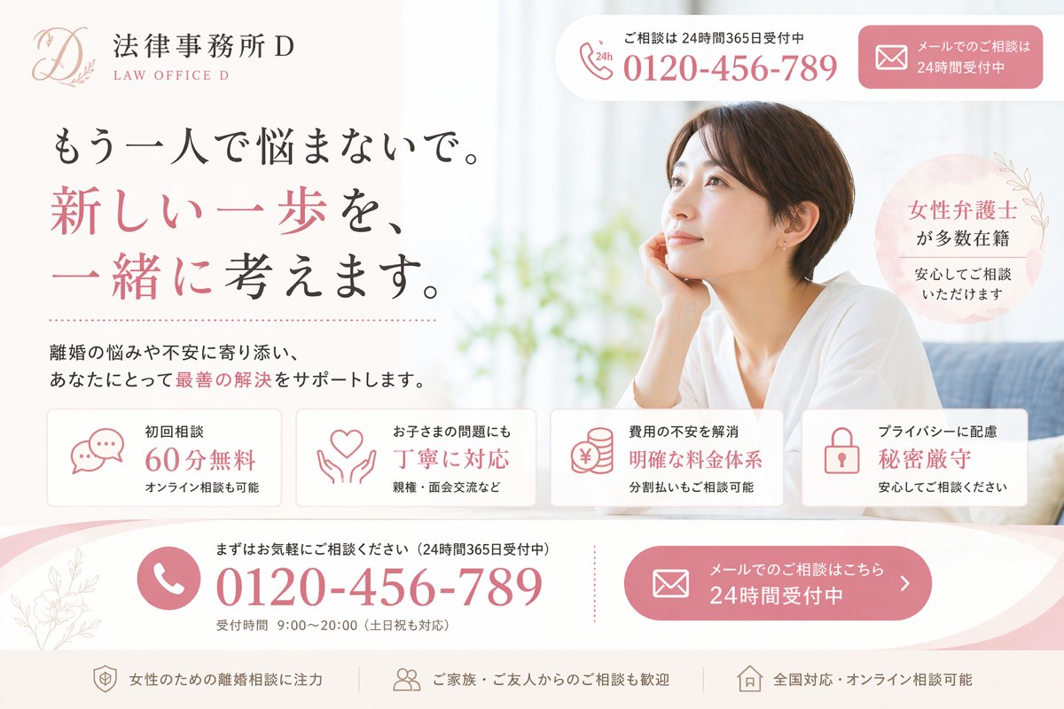 Japanese Divorce Law Firm Hero Prompt — Elegant LP Design