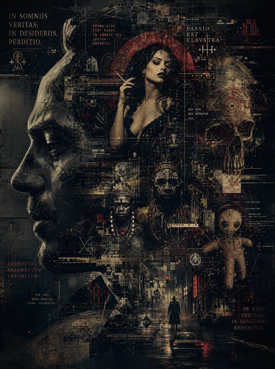 Dark Mystical Cyber-Gothic Collage — Sora 2 Prompt