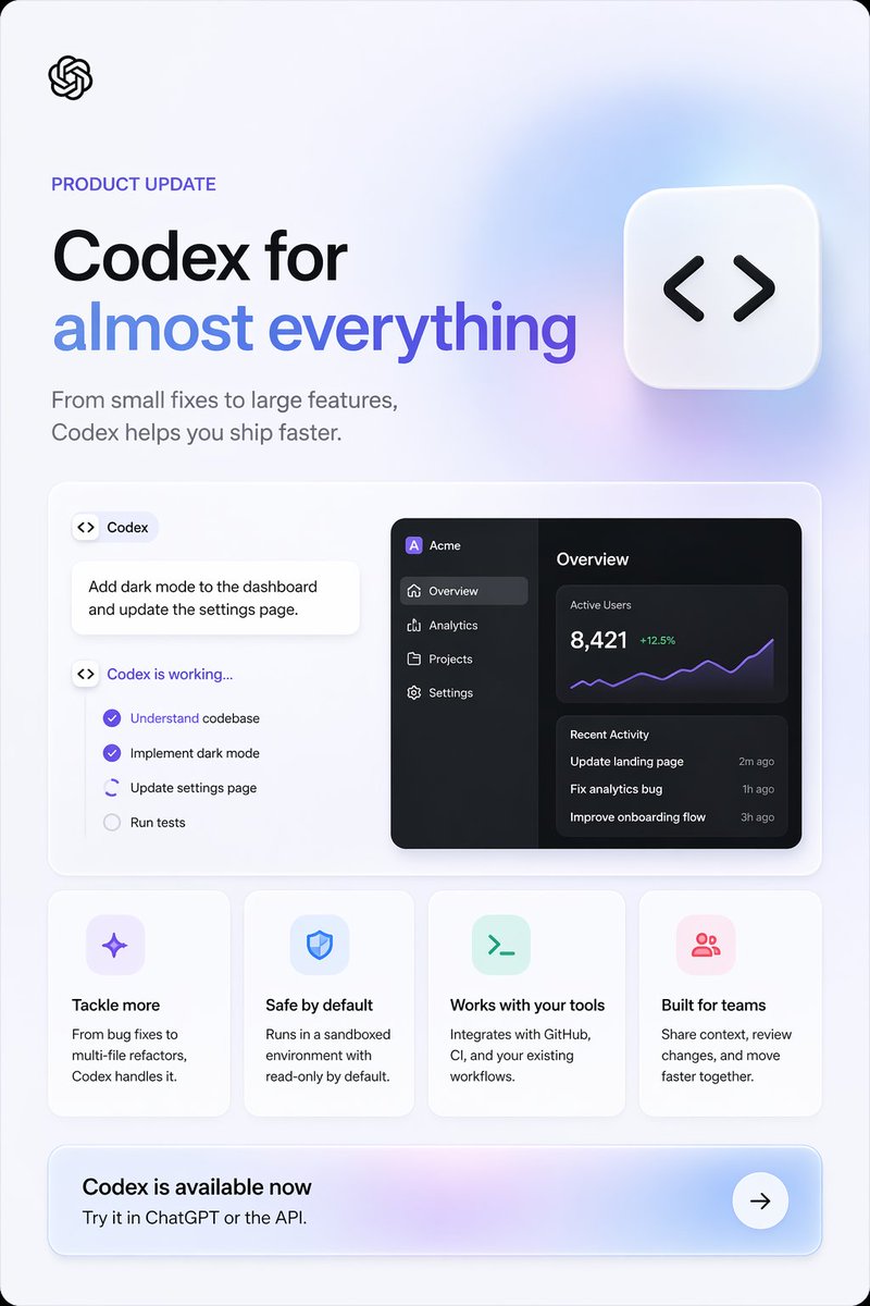 Codex Launch Poster Prompt — Apple-Style SaaS Visual