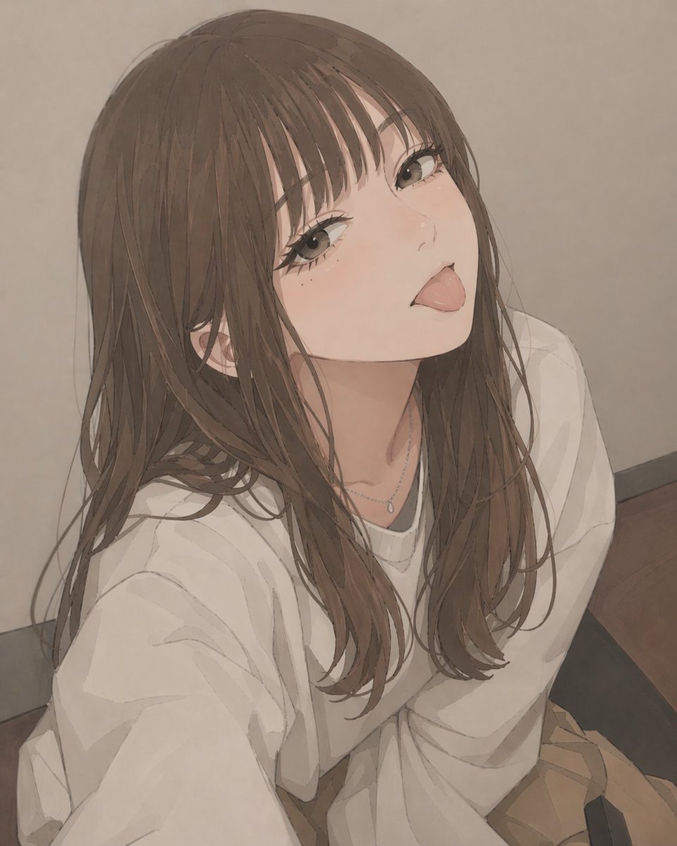 Anime Cozy Selfie Portrait — Censored Face Occlusion Prompt