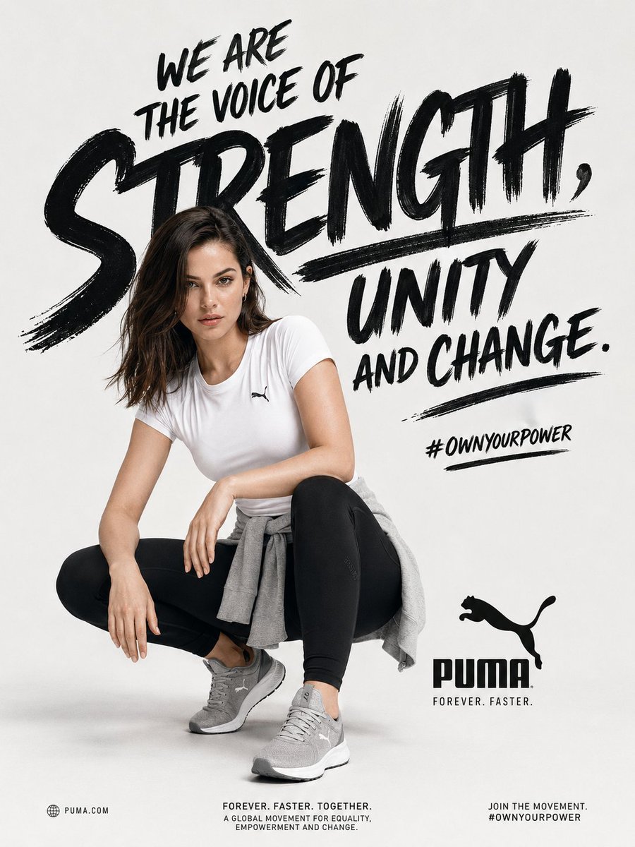 PUMA Empowerment Campaign Poster — Sora 2 Prompt