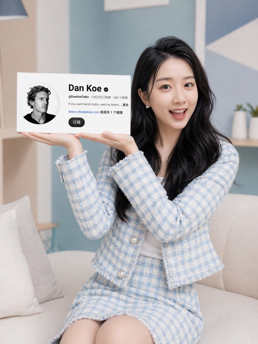 Influencer Portrait with Floating Profile Card — Sora 2 Prompt