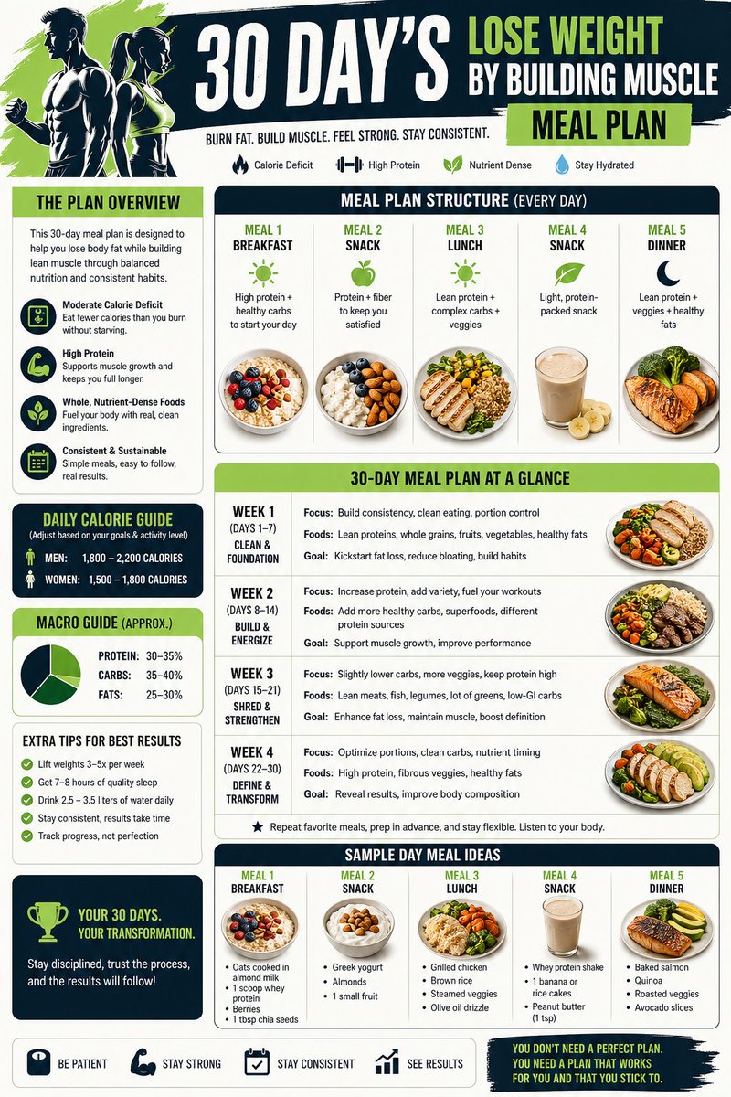 30-Day Diet Plan Infographic — Sora 2 Prompt
