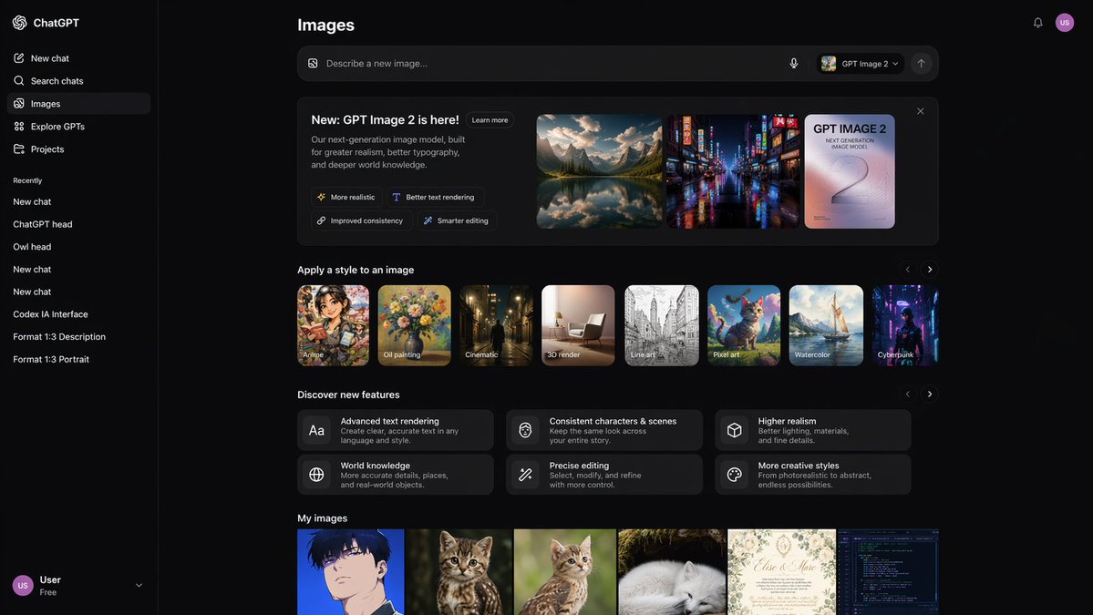 Deep Mode AI Image Generator UI Prototype with Sidebar