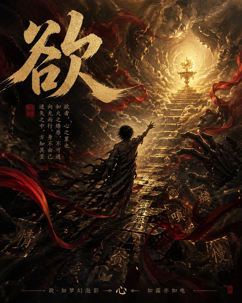 Dark Chinese Mythology Poster — Sora 2 Prompt