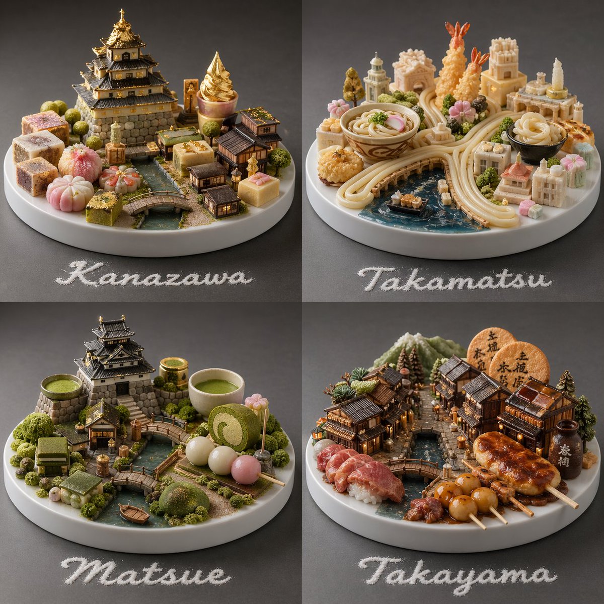 Food-Based Miniature City Grid — Sora 2 Prompt