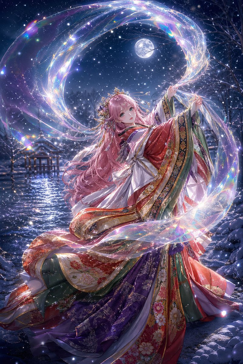 Celestial Shrine Maiden — Sora 2 Prompt