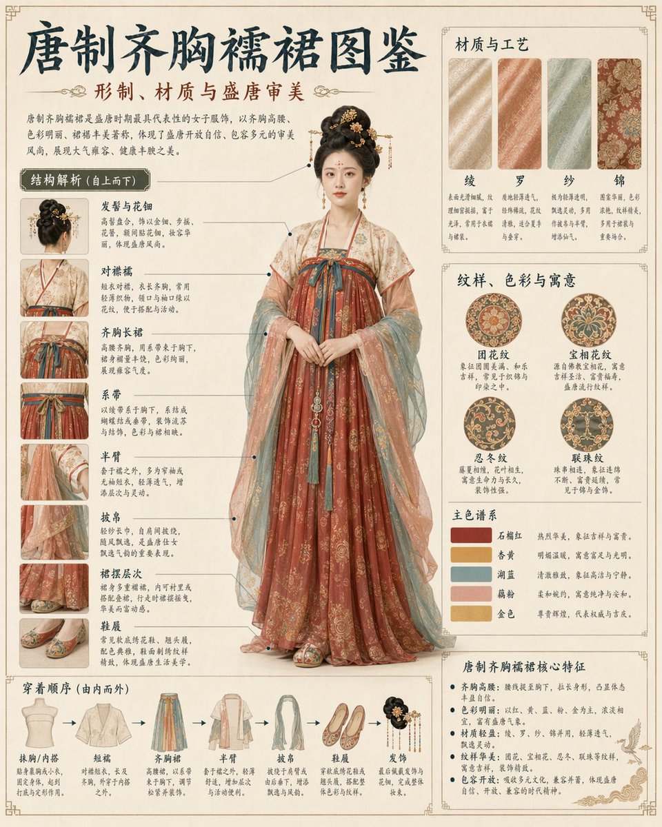 Tang Dynasty Hanfu Infographic — AI Prompt