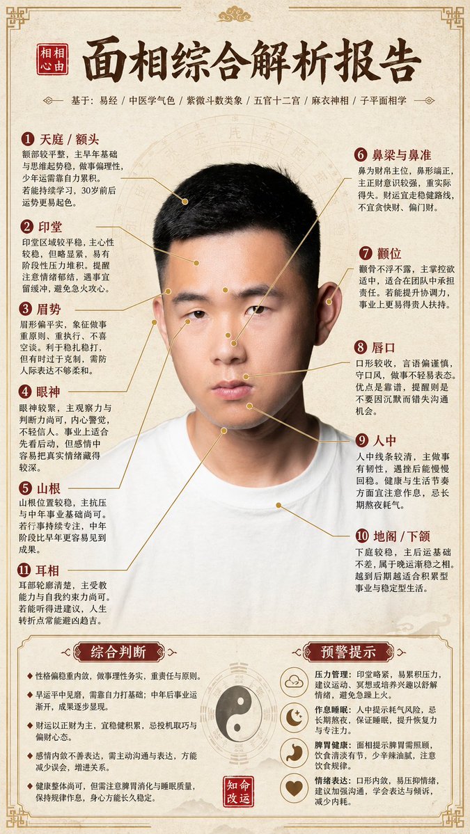 Chinese Face Reading: Ancient Physiognomy AI Prompt