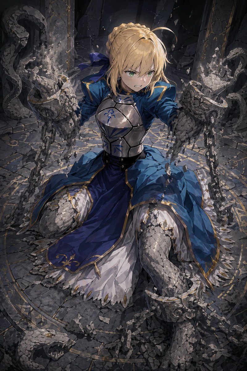 Partial Petrifaction Knight — Dark Fantasy Anime Card Art
