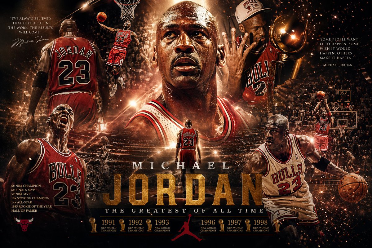 Michael Jordan Epic Poster Prompt — Cinematic Lens Flare