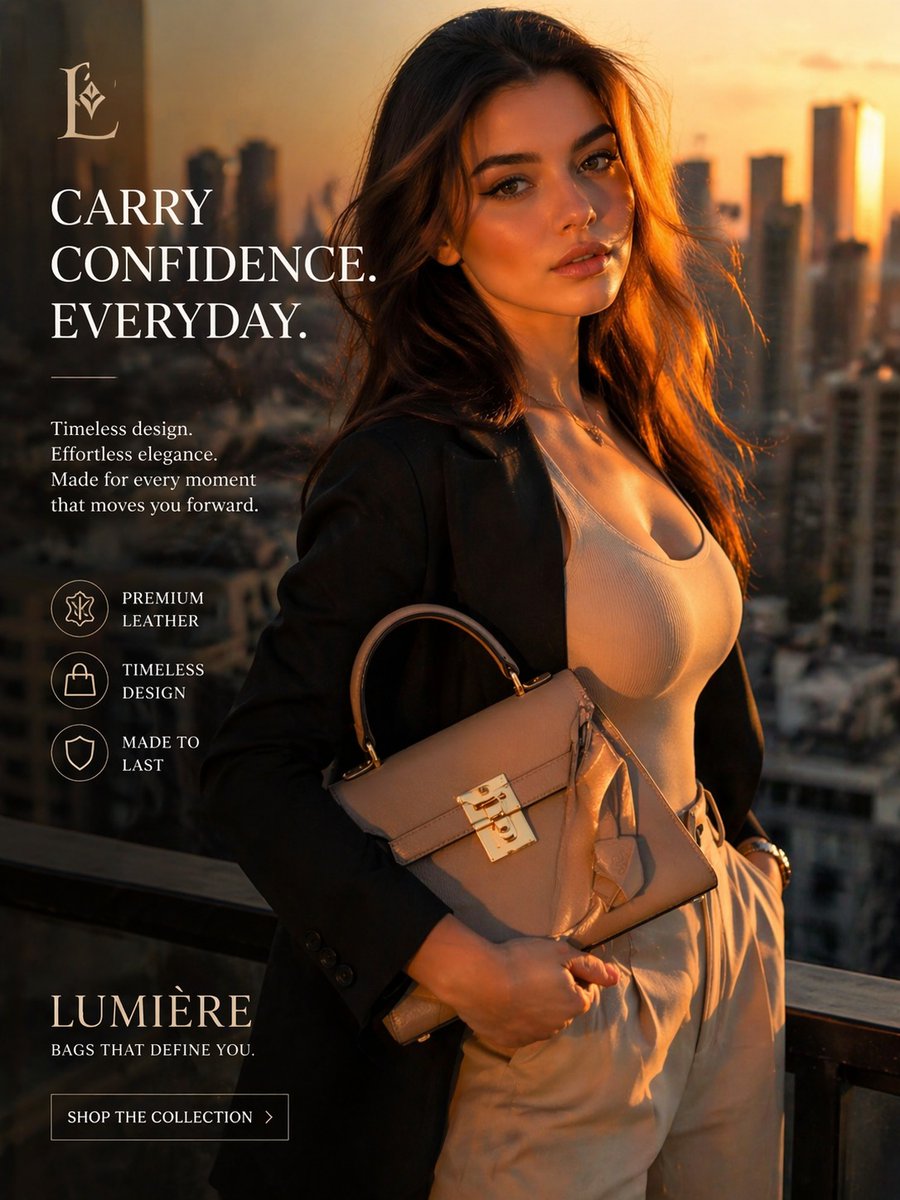 Luxury Handbag Sunset Ad Prompt for Sora 2