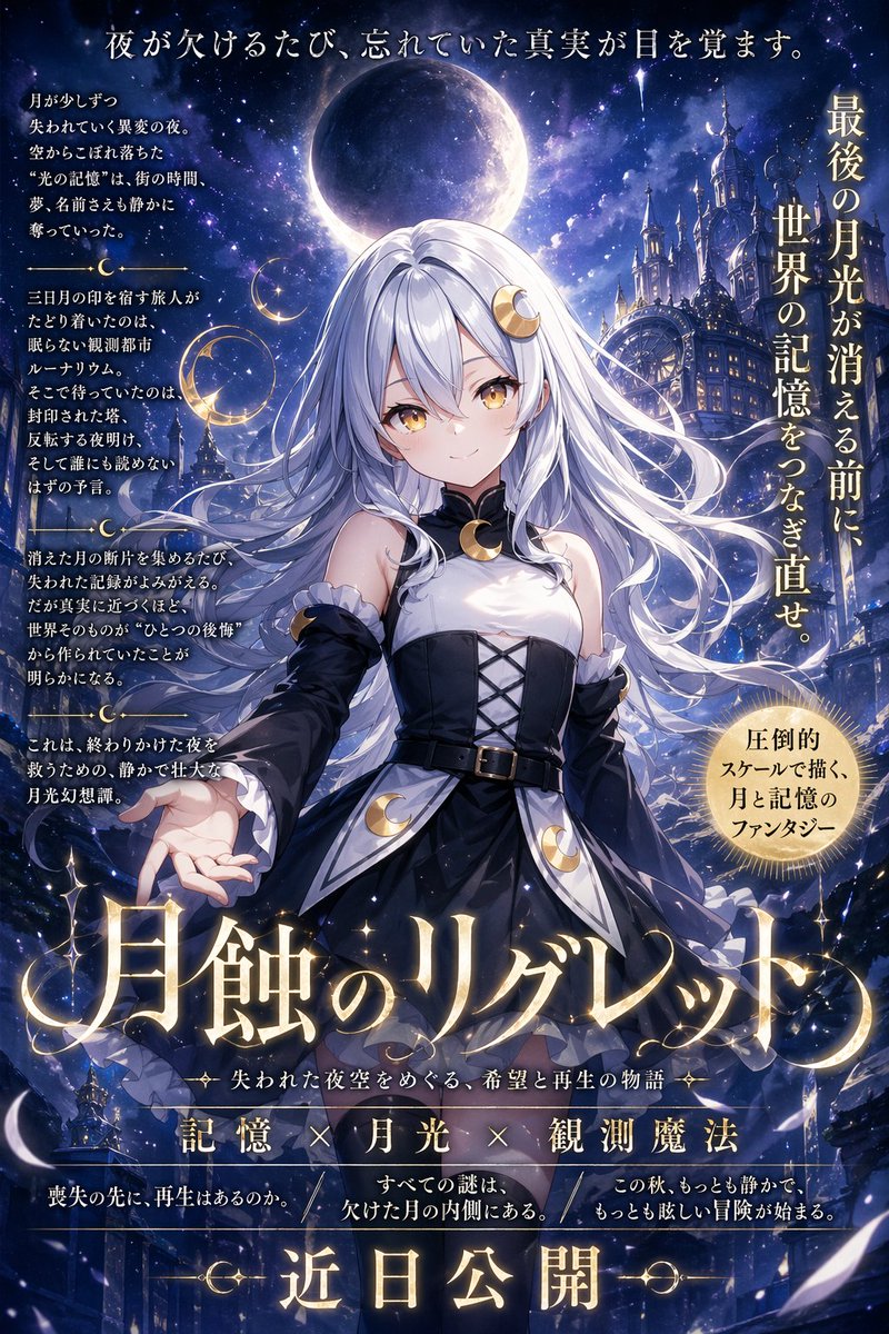 Moon Eclipse Anime Movie Poster — Sora Prompt