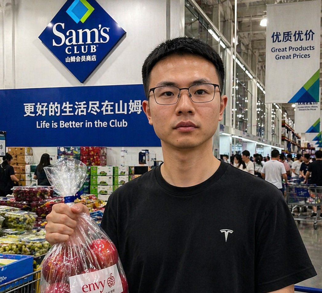 Photorealistic Sam's Club Snapshot Portrait Prompt