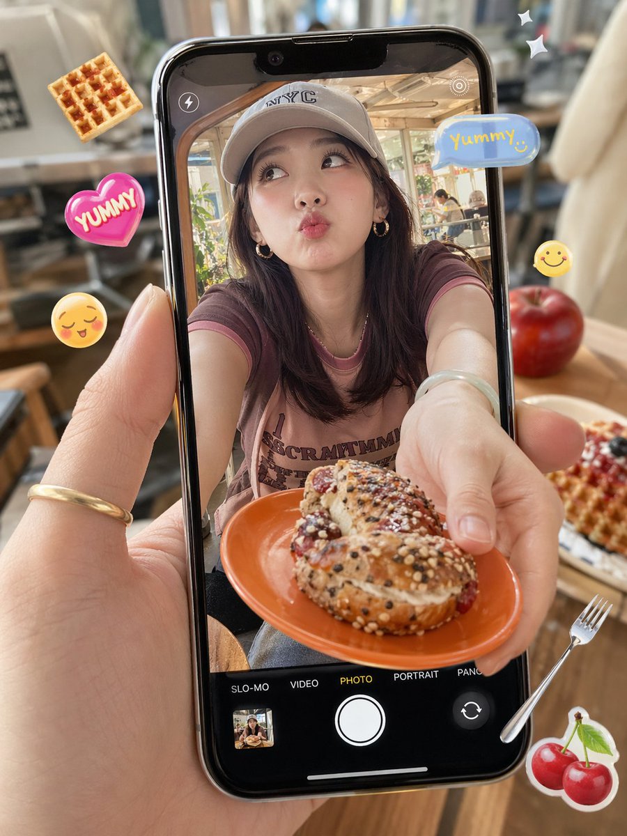 Café POV: Pastry & Yummy Stickers — Sora 2 Prompt