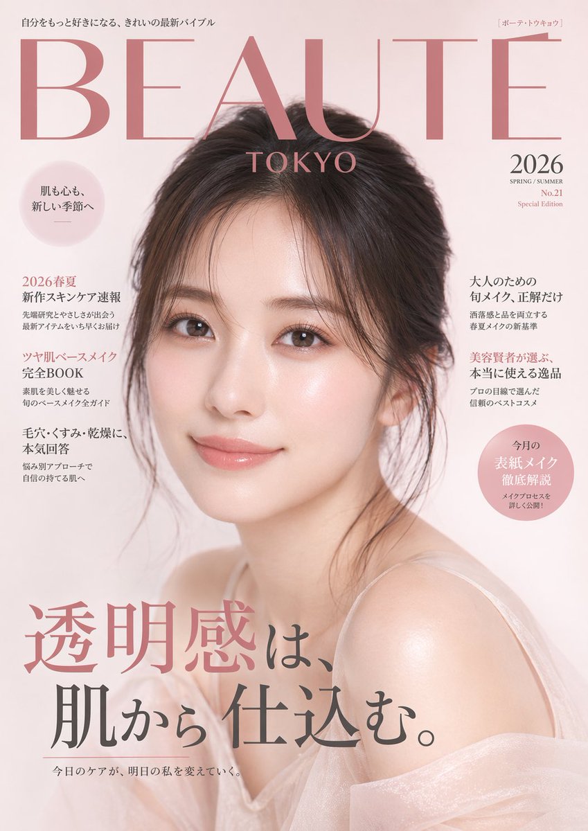 Japanese Beauty Magazine Cover — Sora 2 Prompt